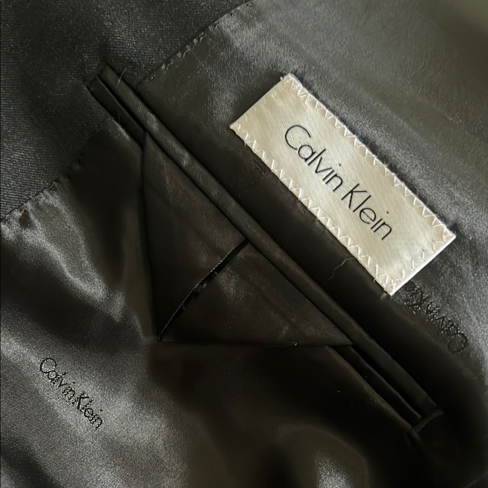 Calvin Klein Classic wool Black Men's Blazer 44L - Picture 8 of 9